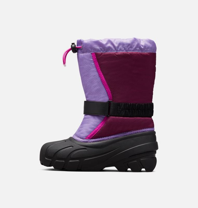 Kids Snow Boots Purple/Black - Sorel Youth Flurry™ - 145-OSFLIX